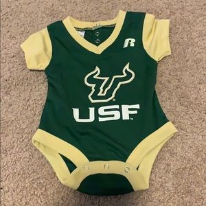 USF bulls jersey onesie
